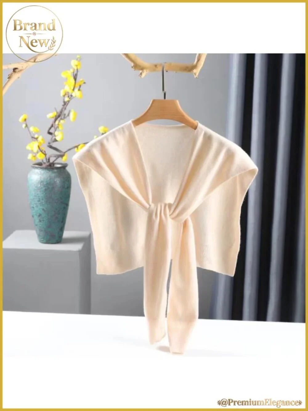 Sweater Knit Shawl Wrap with Sleeves One Size Travel Casual